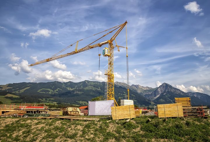 A construction project under way.